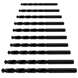 Свредла за метал 10бр. Ø1, 2, 3, 4, 5, 6, 7, 8, 9, 10mm HSS-R к-т