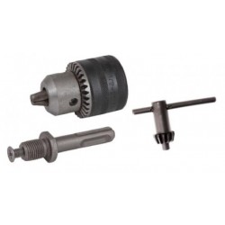 Патронник за борм. 1/2" 13mm с ключ + адапт. SDS-plus